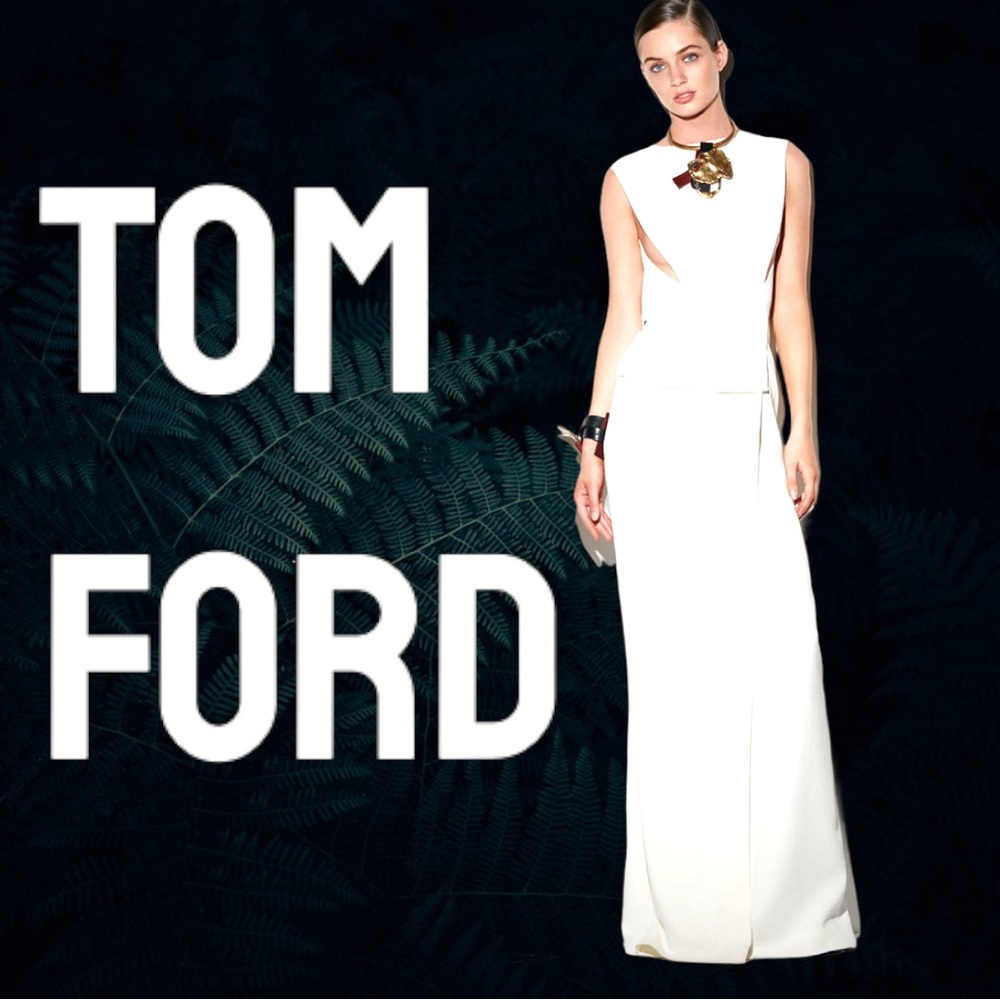 Tom Ford Chalk Via Laveggio Gown | Size 44 (US8) | Retail $4,850 | New w/ Tags